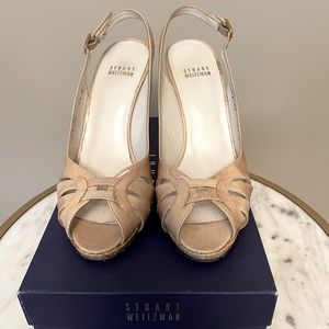 Stuart Weitzman nude sling back pumps, size 7.5
